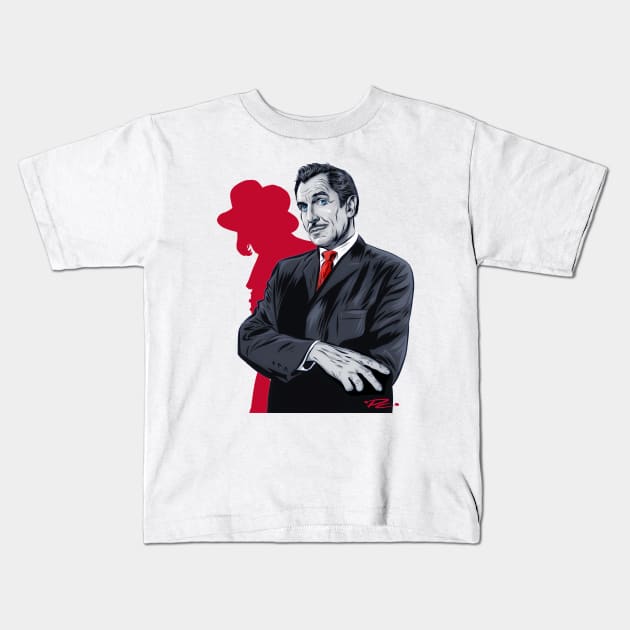 Vincent Price - An illustration by Paul Cemmick Kids T-Shirt by PLAYDIGITAL2020